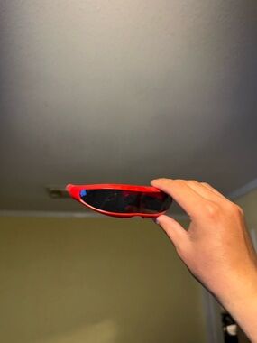 Red Slim Frame Sunglasses Oakley Oakleys